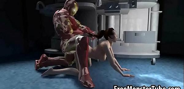  Foxy 3D brunette getting fucked hard by Iron Manan2-high 2